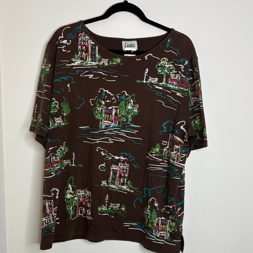 ❌SOLD❌Link Brown Graphic Women's Tee